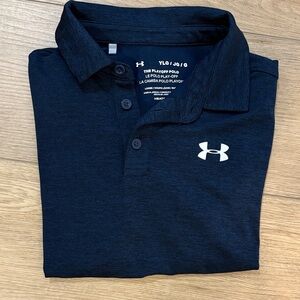 Under Armour The Playoff Polo Heat Gear Loose Fit Polo Shirt, Youth Boys size L